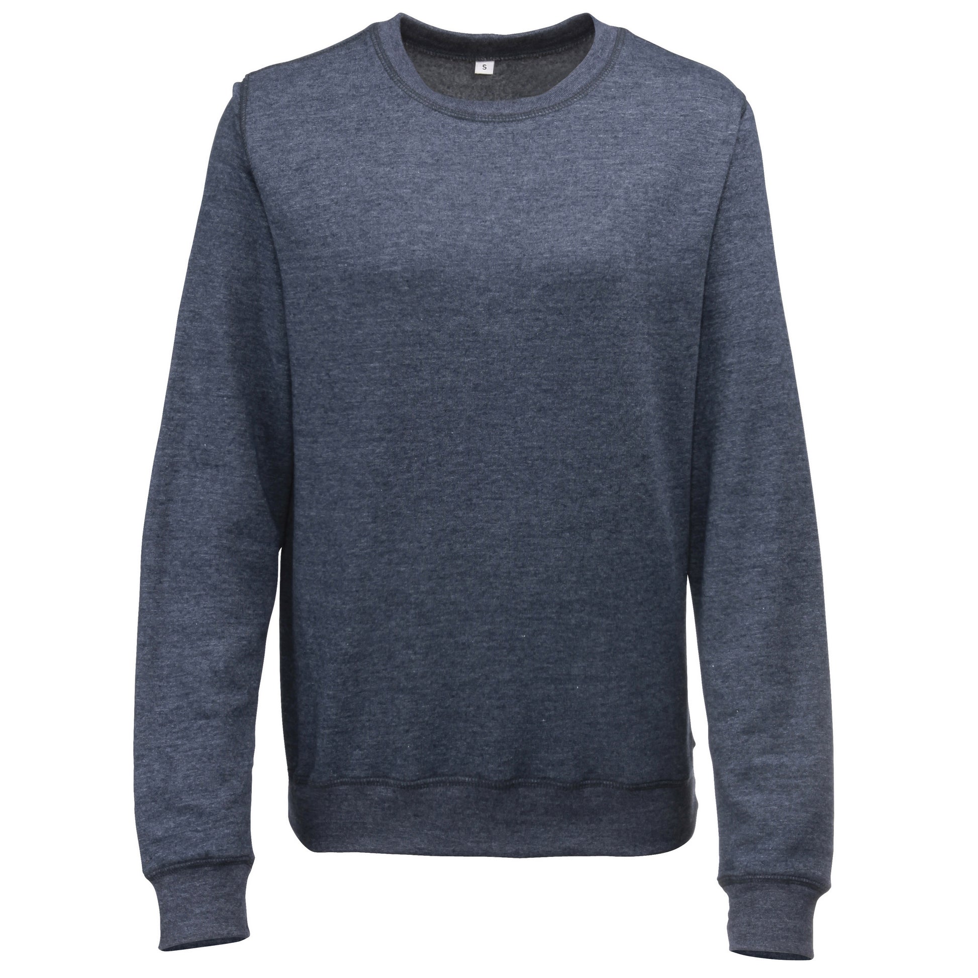 Navy Heather - Front - Awdis Girlie Womens Heather Lightweight Crew Neck Sweatshirt
