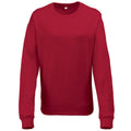 Red Heather - Front - Awdis Girlie Womens Heather Lightweight Crew Neck Sweatshirt