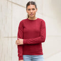Red Heather - Back - Awdis Girlie Womens Heather Lightweight Crew Neck Sweatshirt