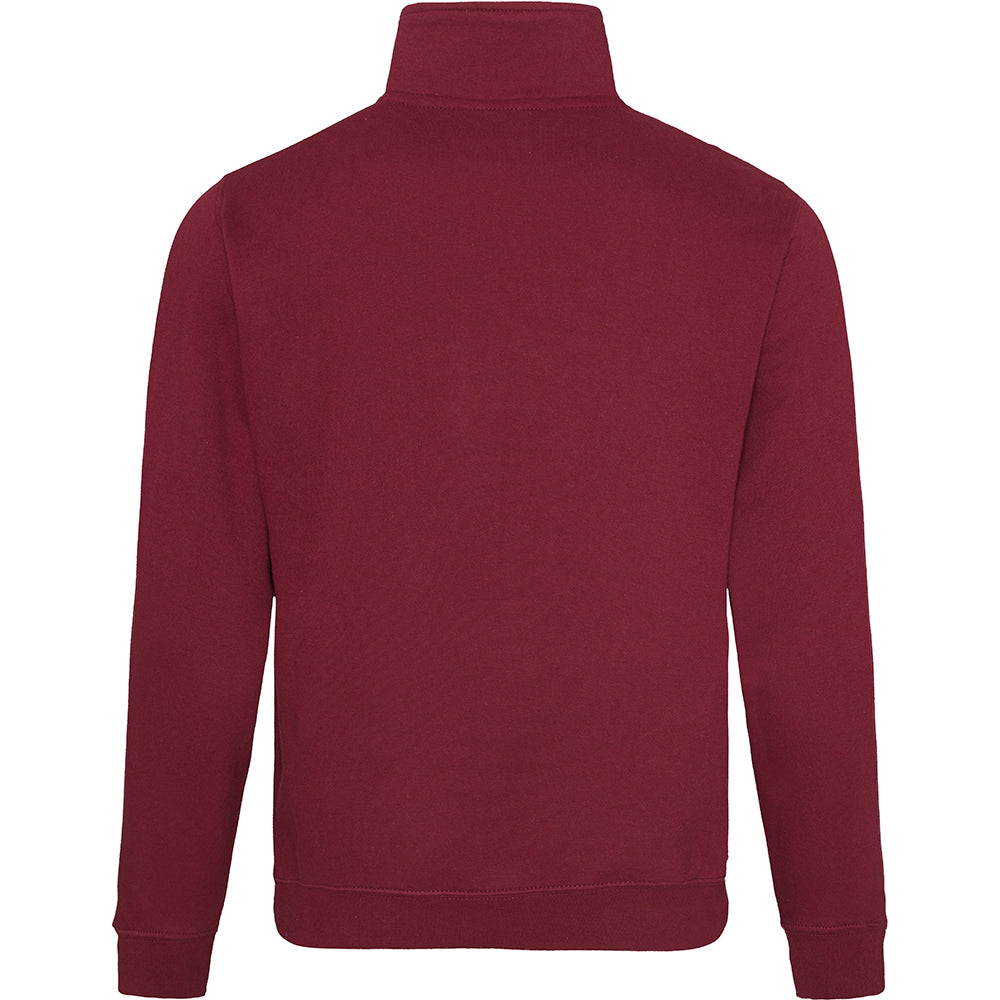 Burgundy - Back - Awdis Mens Plain Sophomore ¼ Zip Sweatshirt