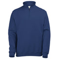 New French Navy - Front - Awdis Mens Plain Sophomore ¼ Zip Sweatshirt