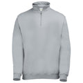 Heather Grey - Front - Awdis Mens Plain Sophomore ¼ Zip Sweatshirt