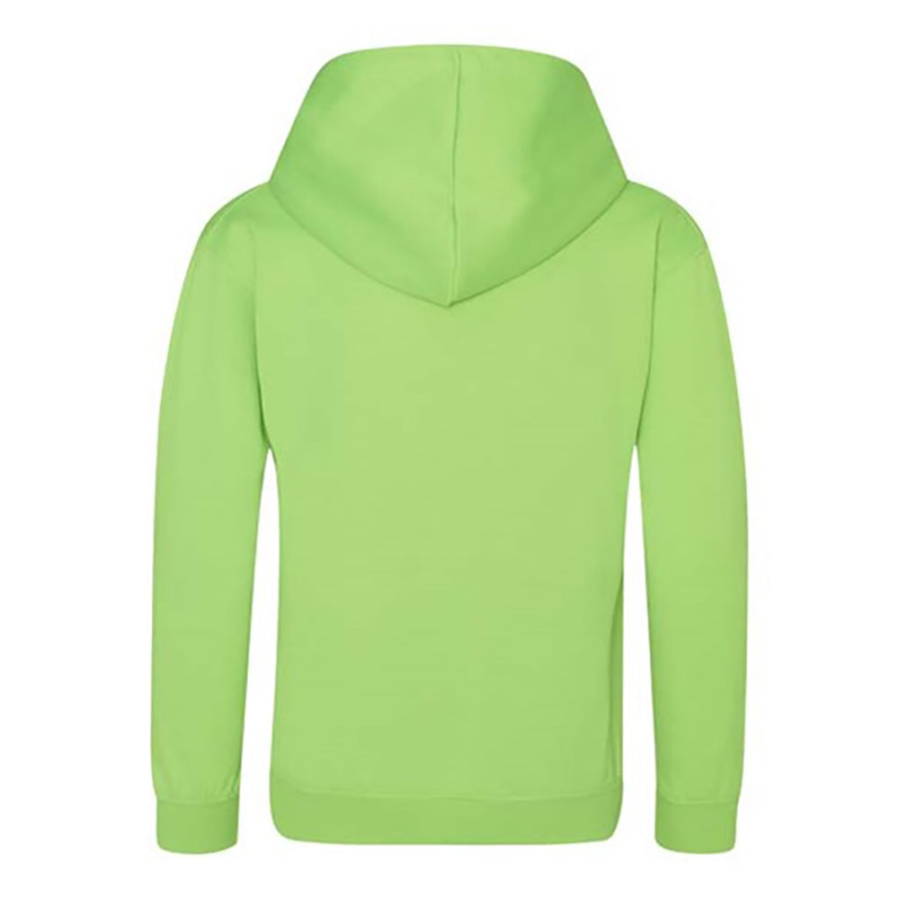 Electric Green - Back - Awdis Childrens Unisex Electric Hooded Sweatshirt - Hoodie - Schoolwear