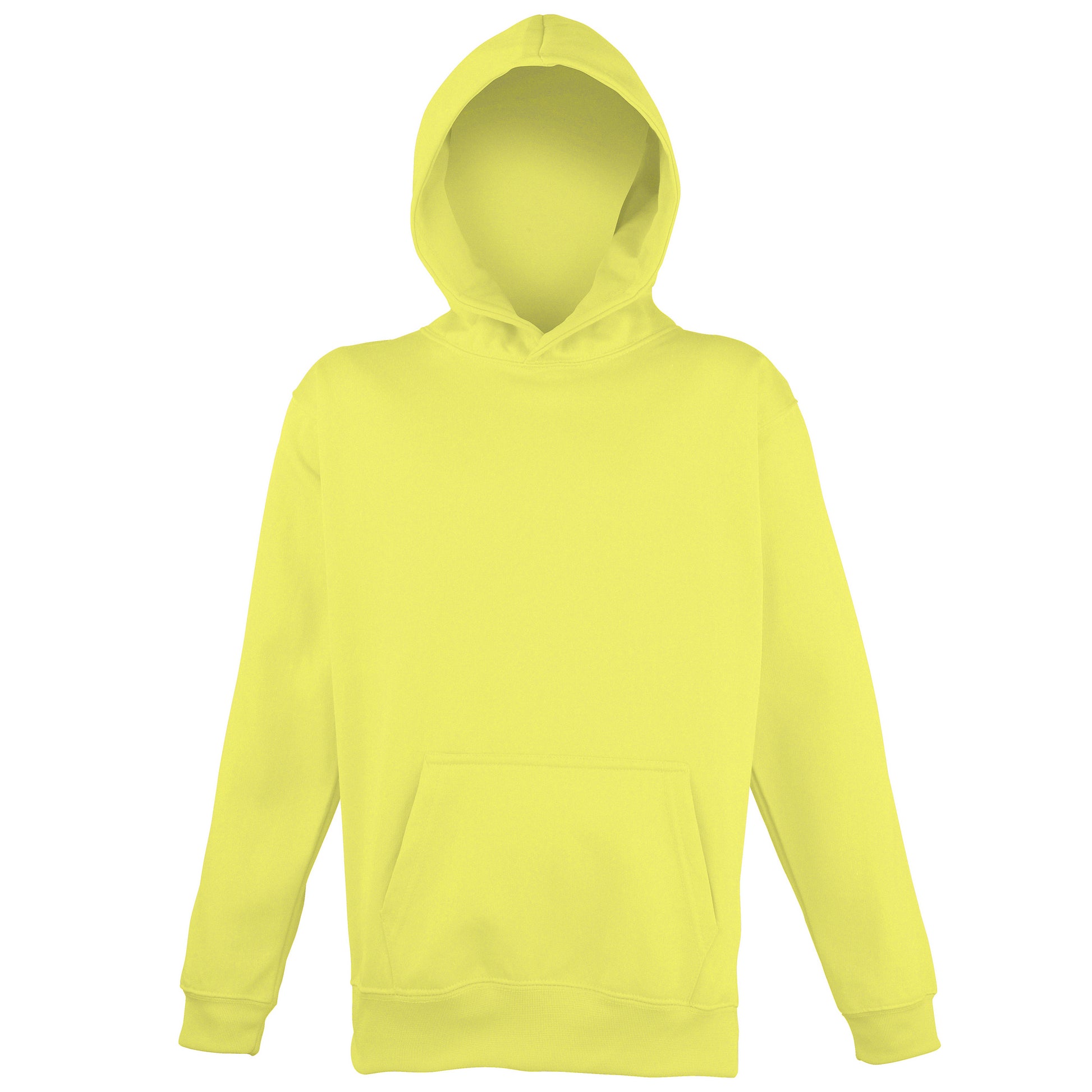 Electric Yellow - Front - Awdis Childrens Unisex Electric Hooded Sweatshirt - Hoodie - Schoolwear