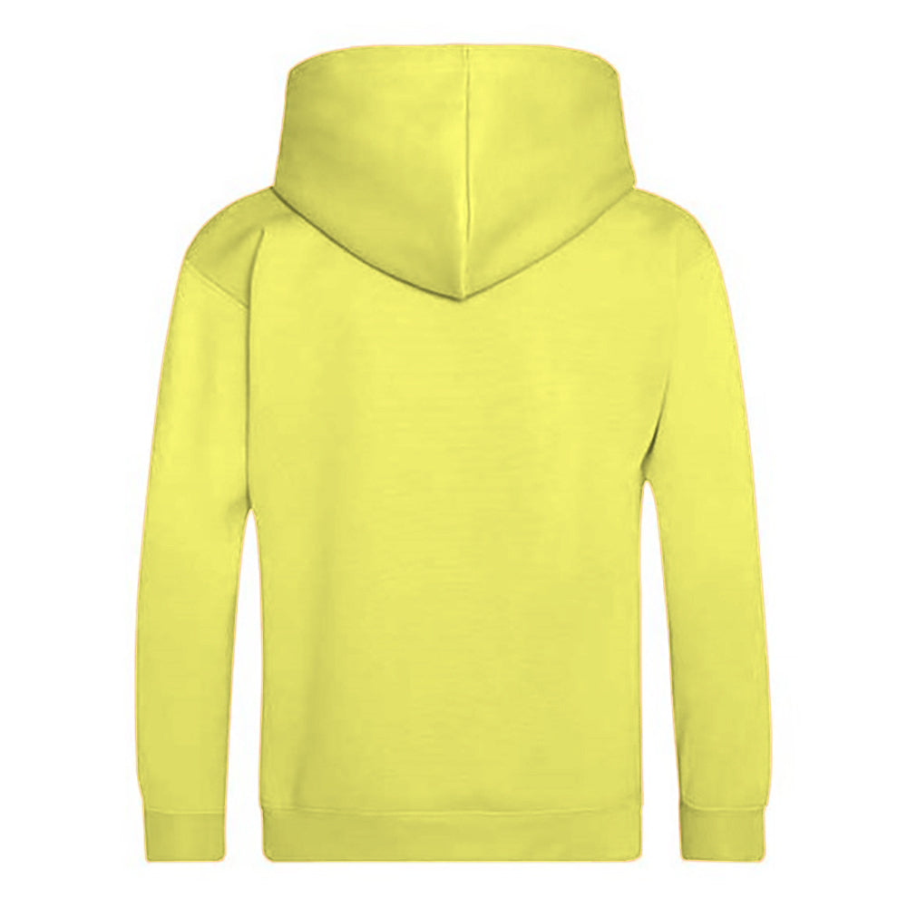 Electric Yellow - Back - Awdis Childrens Unisex Electric Hooded Sweatshirt - Hoodie - Schoolwear