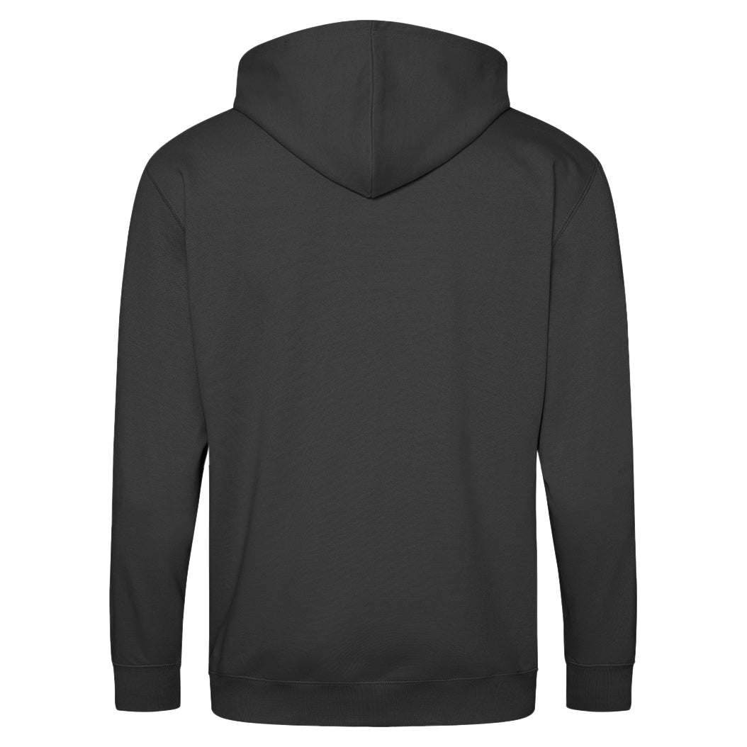 Black Smoke - Back - Awdis Plain Mens Hooded Full Zip Hoodie - Zoodie