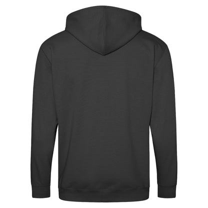 Black Smoke - Back - Awdis Plain Mens Hooded Full Zip Hoodie - Zoodie