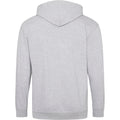 Heather Grey - Back - Awdis Plain Mens Hooded Full Zip Hoodie - Zoodie