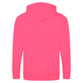 Pink - Back - Awdis Plain Mens Hooded Full Zip Hoodie - Zoodie