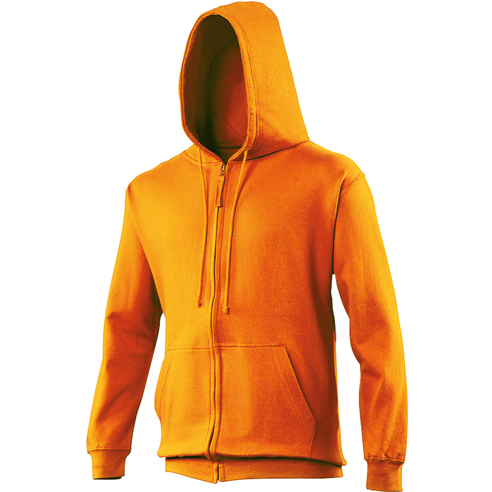 Orange Crush - Lifestyle - Awdis Plain Mens Hooded Full Zip Hoodie - Zoodie