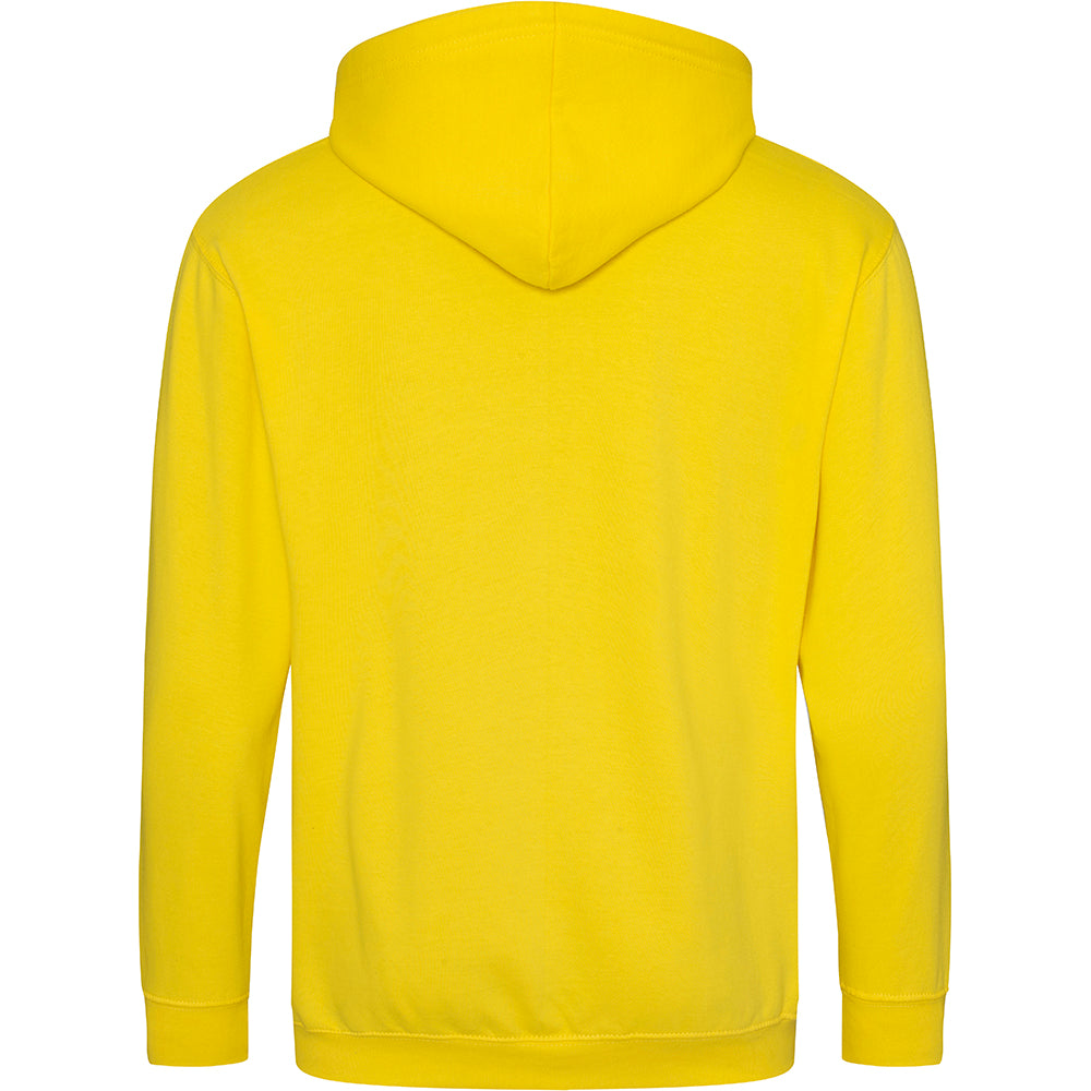 Sun Yellow - Back - Awdis Plain Mens Hooded Full Zip Hoodie - Zoodie