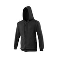 Black Smoke - Side - Awdis Plain Mens Hooded Full Zip Hoodie - Zoodie