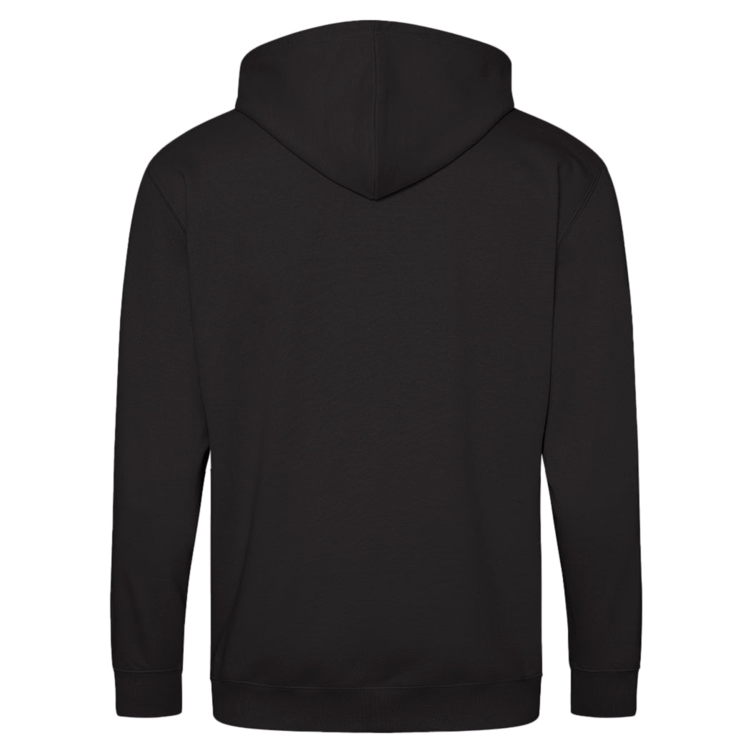 Charcoal - Back - Awdis Plain Mens Hooded Full Zip Hoodie - Zoodie