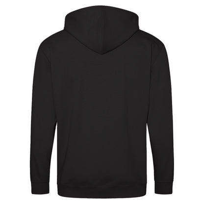 Charcoal - Back - Awdis Plain Mens Hooded Full Zip Hoodie - Zoodie