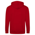 Fire Red - Back - Awdis Plain Mens Hooded Full Zip Hoodie - Zoodie