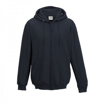 Oxford Navy - Front - Awdis Plain Mens Hooded Full Zip Hoodie - Zoodie