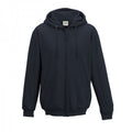 Oxford Navy - Front - Awdis Plain Mens Hooded Full Zip Hoodie - Zoodie