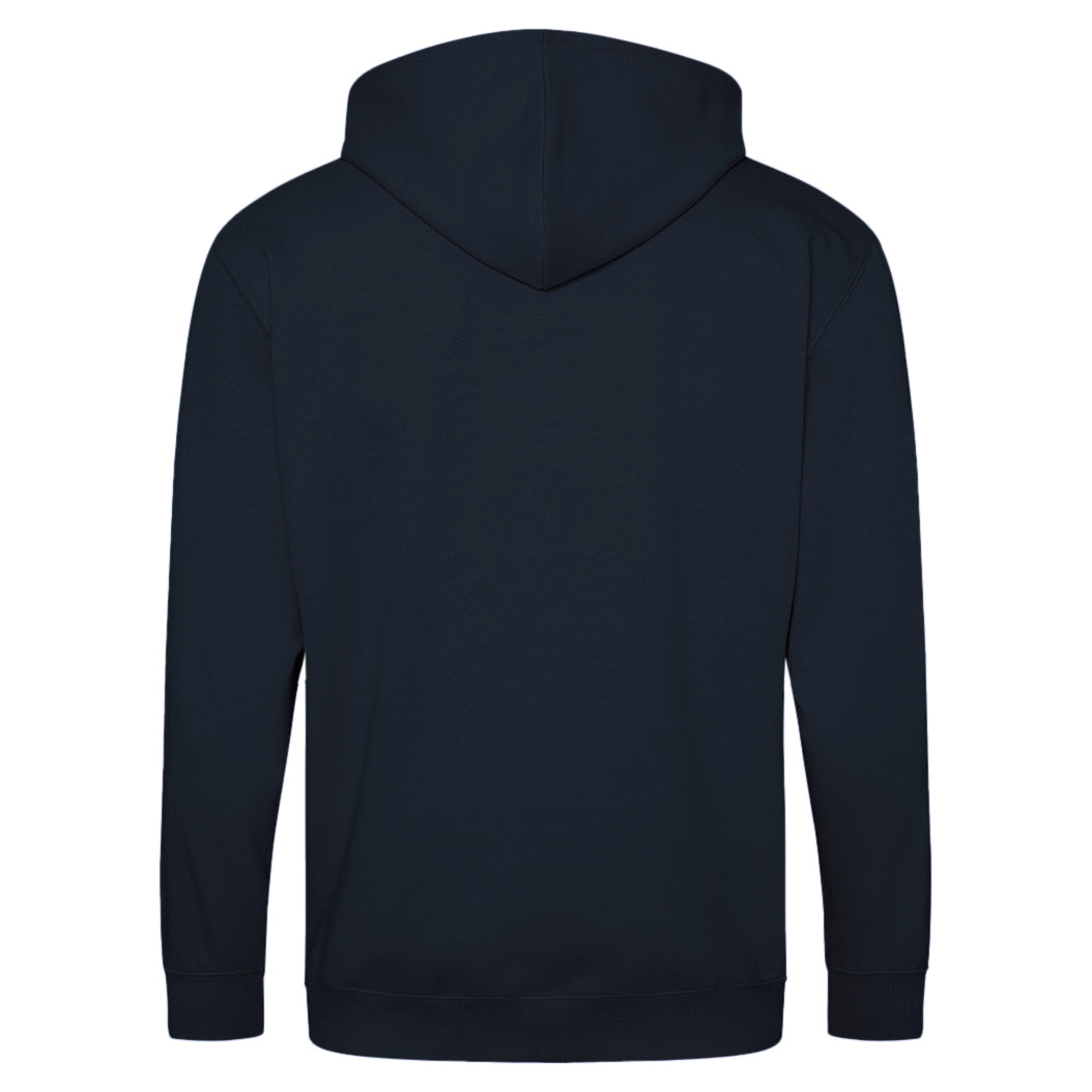Oxford Navy - Back - Awdis Plain Mens Hooded Full Zip Hoodie - Zoodie