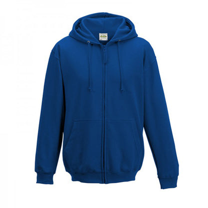 Royal Blue - Front - Awdis Plain Mens Hooded Full Zip Hoodie - Zoodie
