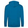 Sapphire Blue - Back - Awdis Plain Mens Hooded Full Zip Hoodie - Zoodie