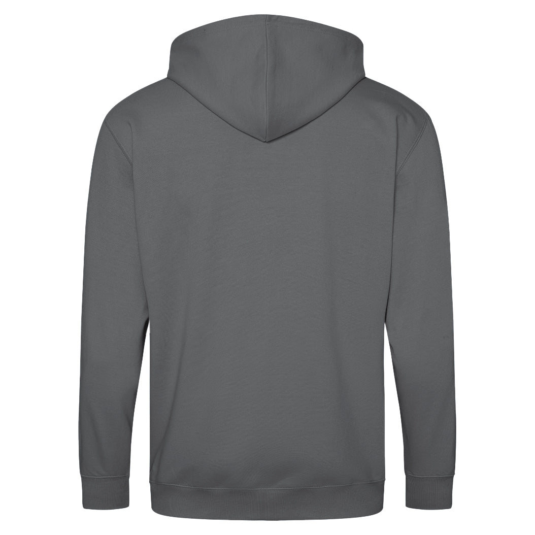 Steel Grey - Back - Awdis Plain Mens Hooded Full Zip Hoodie - Zoodie