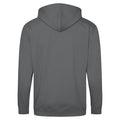 Steel Grey - Back - Awdis Plain Mens Hooded Full Zip Hoodie - Zoodie