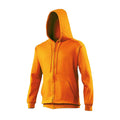 Mustard - Side - Awdis Plain Mens Hooded Full Zip Hoodie - Zoodie