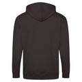 Deep Black - Front - Awdis Plain Mens Hooded Full Zip Hoodie - Zoodie