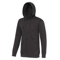 Storm Grey - Front - Awdis Plain Mens Hooded Full Zip Hoodie - Zoodie