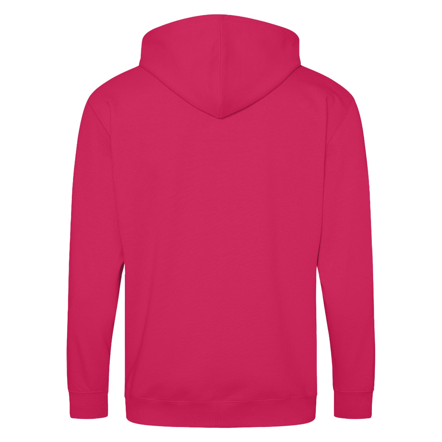 Hot Pink - Back - Awdis Plain Mens Hooded Full Zip Hoodie - Zoodie