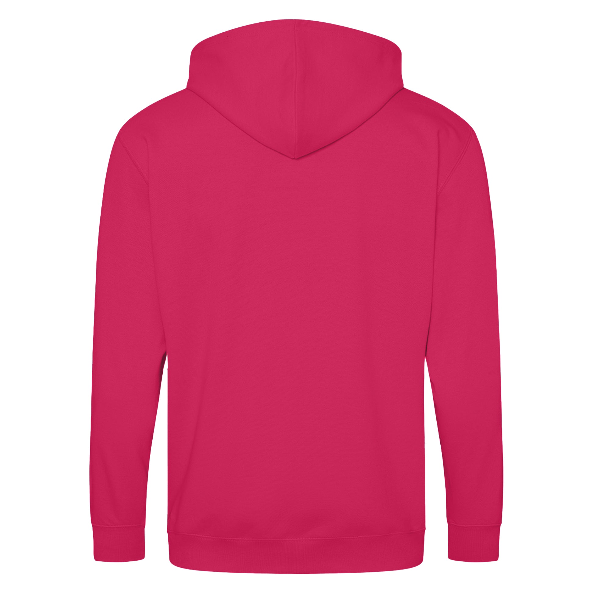 Hot Pink - Back - Awdis Plain Mens Hooded Full Zip Hoodie - Zoodie
