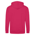 Hot Pink - Back - Awdis Plain Mens Hooded Full Zip Hoodie - Zoodie