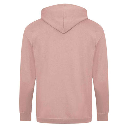 Dusty Pink - Back - Awdis Plain Mens Hooded Full Zip Hoodie - Zoodie