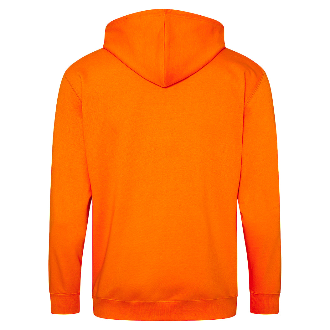 Mustard - Back - Awdis Plain Mens Hooded Full Zip Hoodie - Zoodie