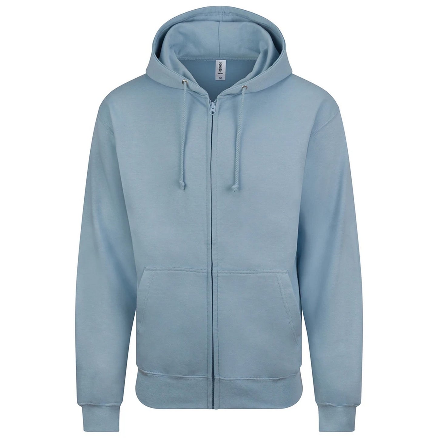 Sky Blue - Front - Awdis Plain Mens Hooded Full Zip Hoodie - Zoodie