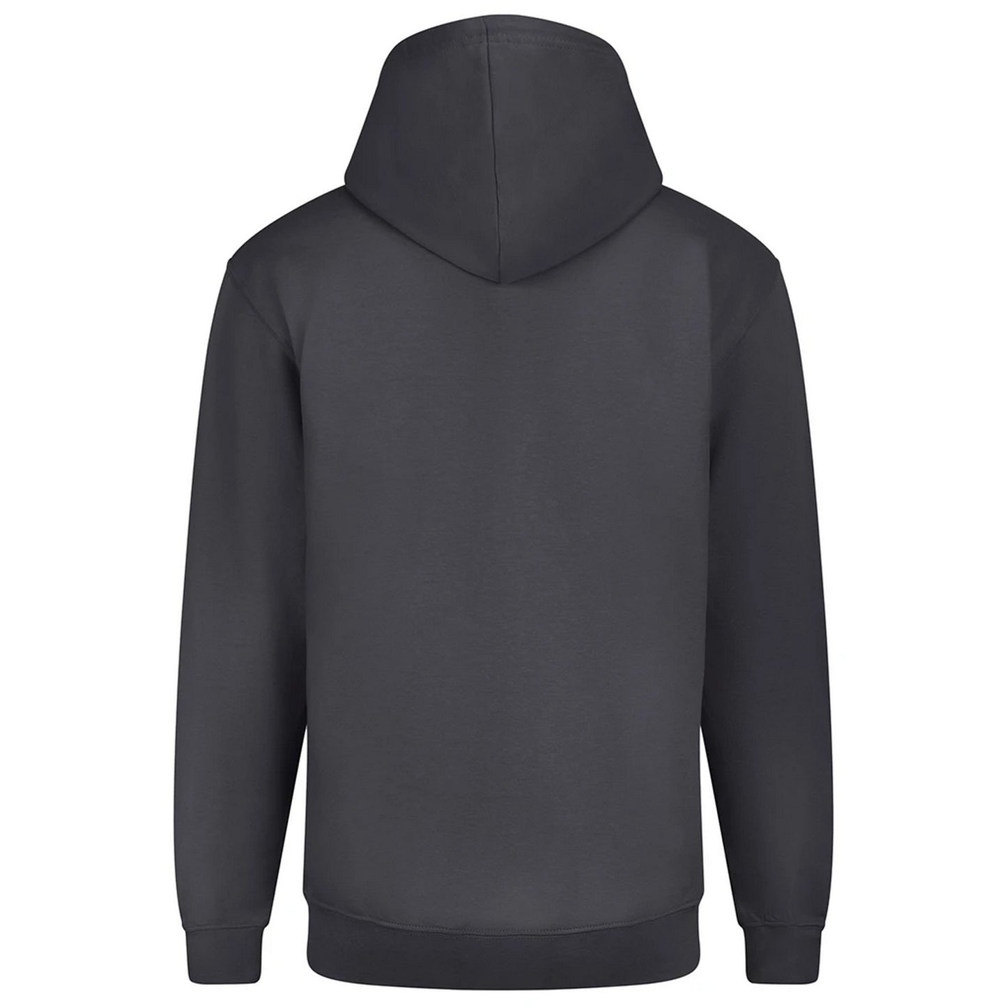 Solid Charcoal - Back - Awdis Plain Mens Hooded Full Zip Hoodie - Zoodie