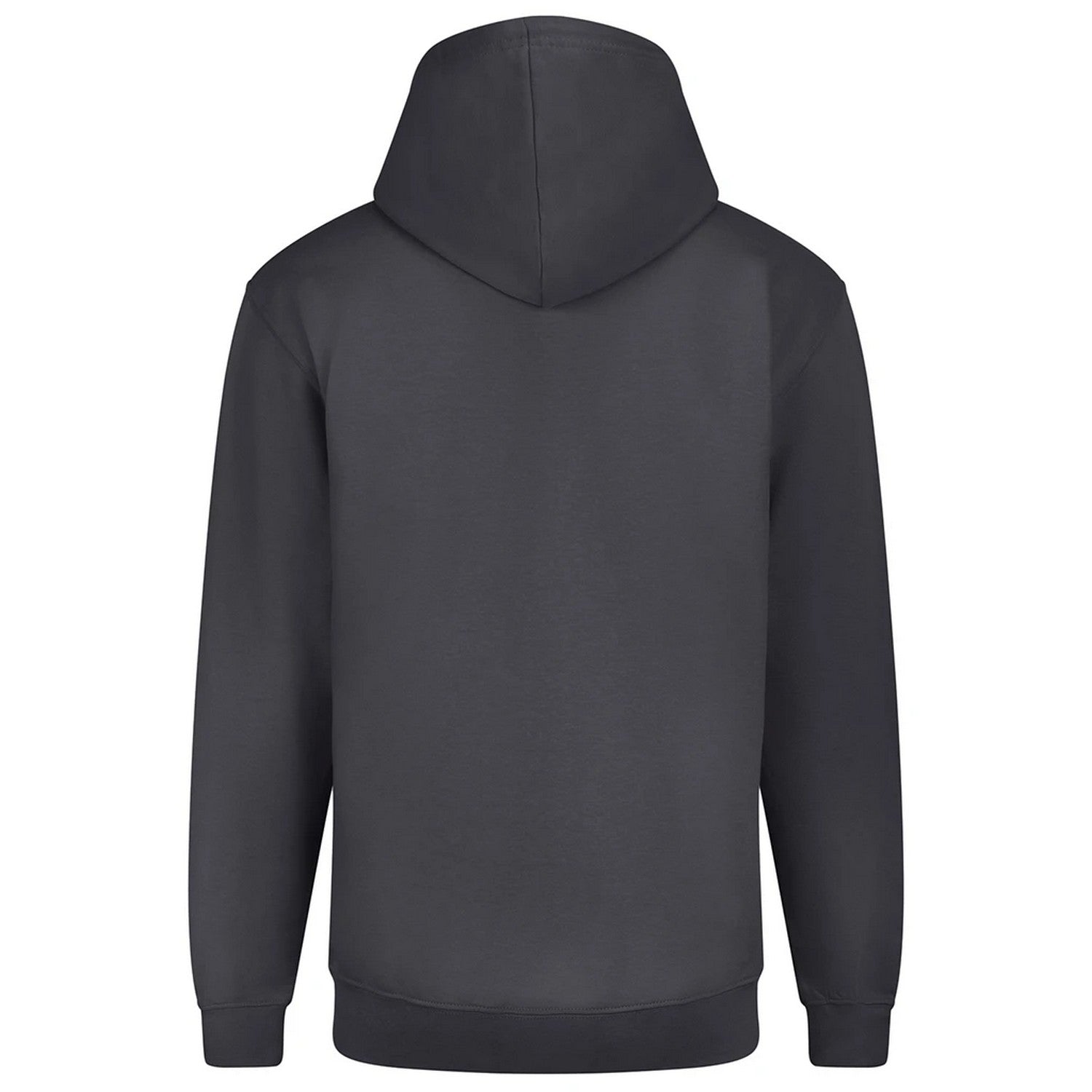 Solid Charcoal - Back - Awdis Plain Mens Hooded Full Zip Hoodie - Zoodie
