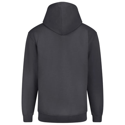 Solid Charcoal - Back - Awdis Plain Mens Hooded Full Zip Hoodie - Zoodie