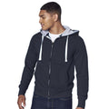 French Navy (Grey Inner) - Back - Awdis Chunky Premium Heavyweight Hooded Sweatshirt - Hoodie - Zoodie