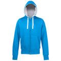 Sapphire Blue - Front - Awdis Chunky Premium Heavyweight Hooded Sweatshirt - Hoodie - Zoodie