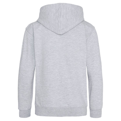 Heather Grey-French Navy - Back - Awdis Mens Varsity Hooded Sweatshirt - Hoodie - Zoodie