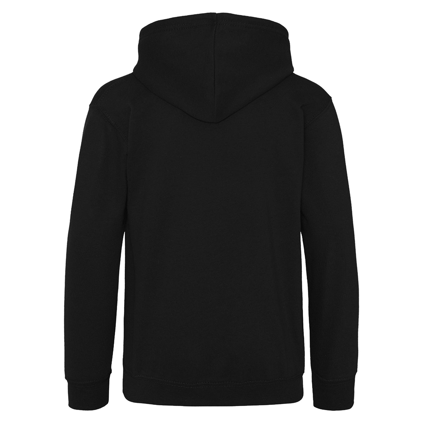Jet Black-Heather Grey - Back - Awdis Mens Varsity Hooded Sweatshirt - Hoodie - Zoodie