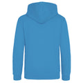 Sapphire Blue-heather Grey - Back - Awdis Mens Varsity Hooded Sweatshirt - Hoodie - Zoodie