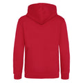 Fire Red-Jet Black - Back - Awdis Mens Varsity Hooded Sweatshirt - Hoodie - Zoodie