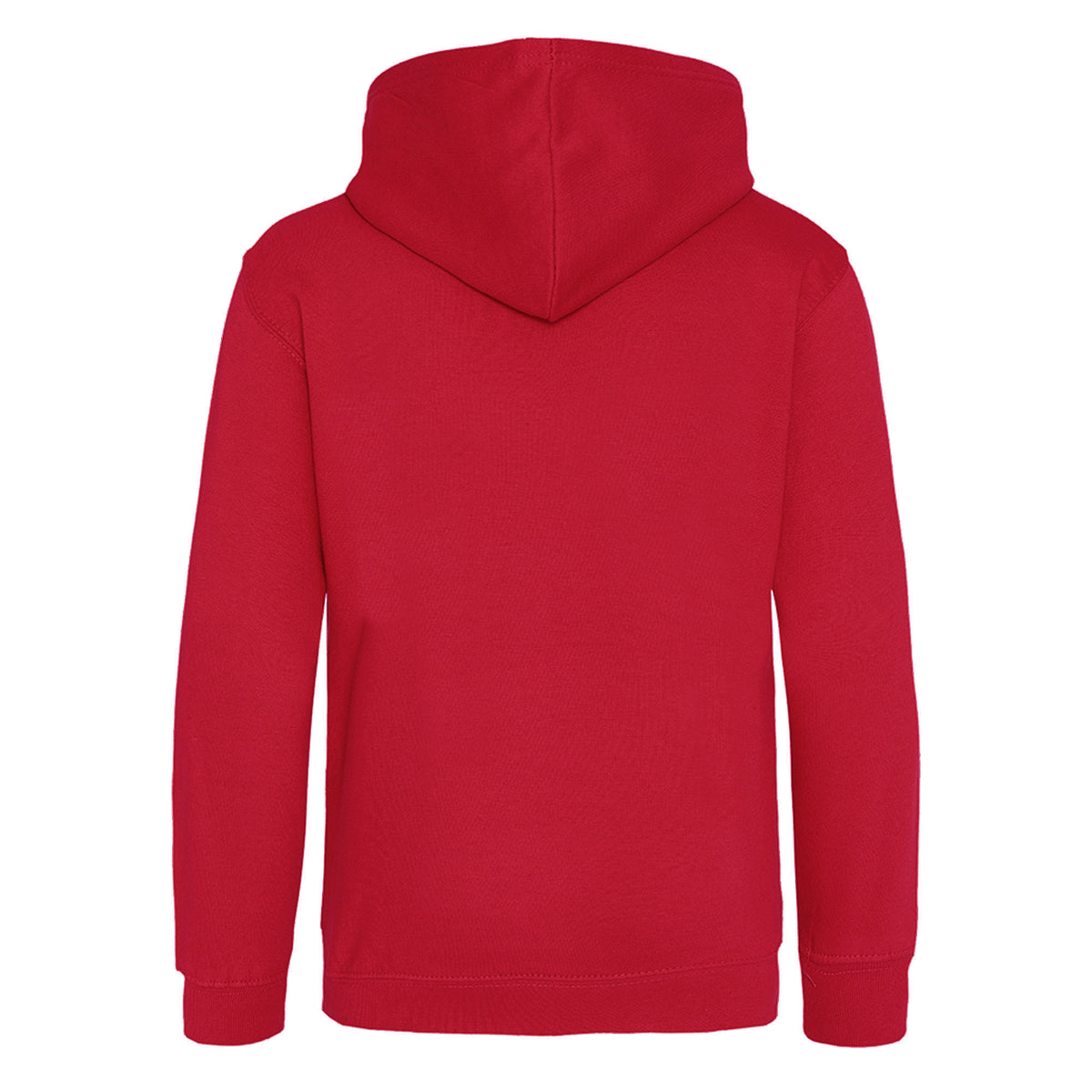 Fire Red-Jet Black - Back - Awdis Mens Varsity Hooded Sweatshirt - Hoodie - Zoodie