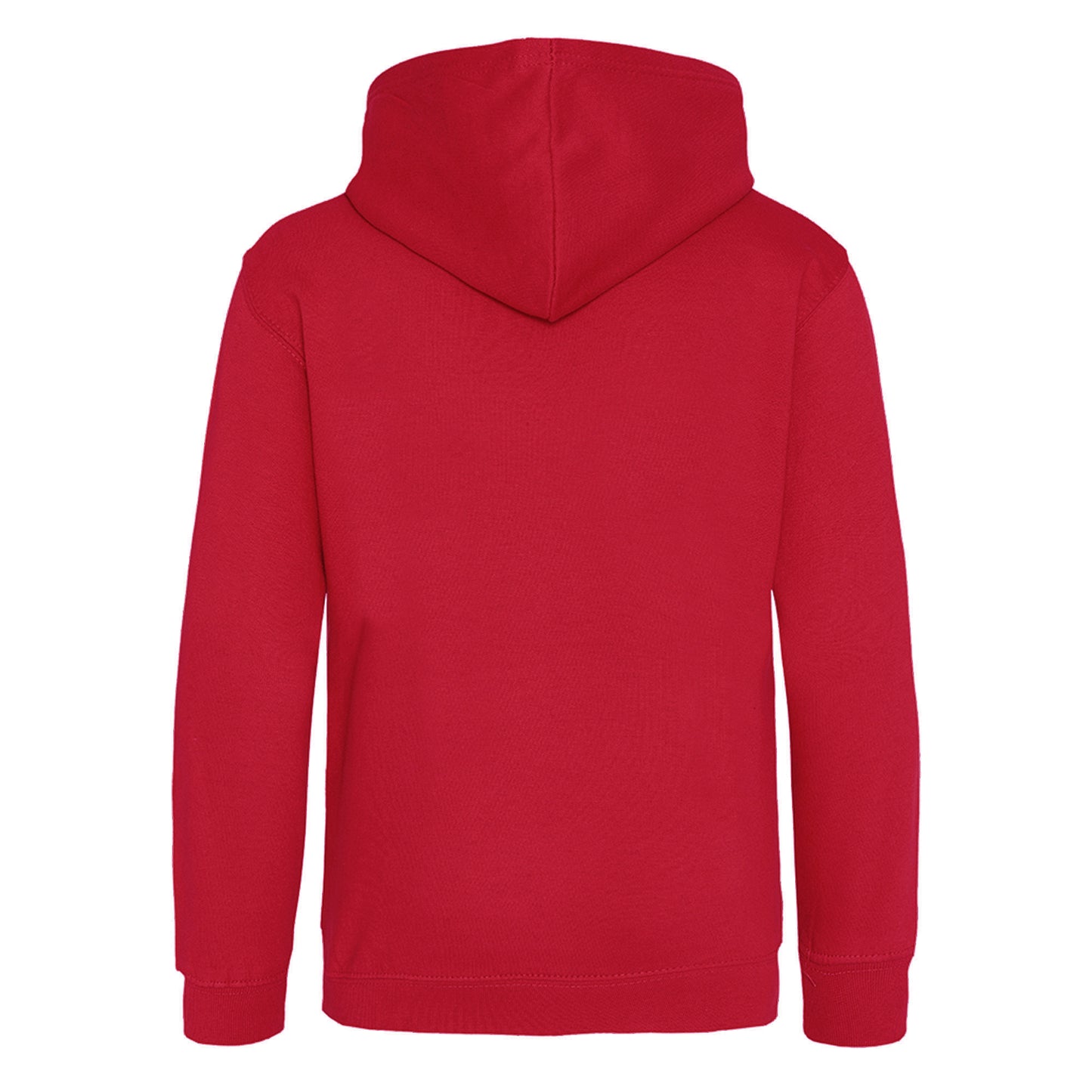 Fire Red-Jet Black - Back - Awdis Mens Varsity Hooded Sweatshirt - Hoodie - Zoodie