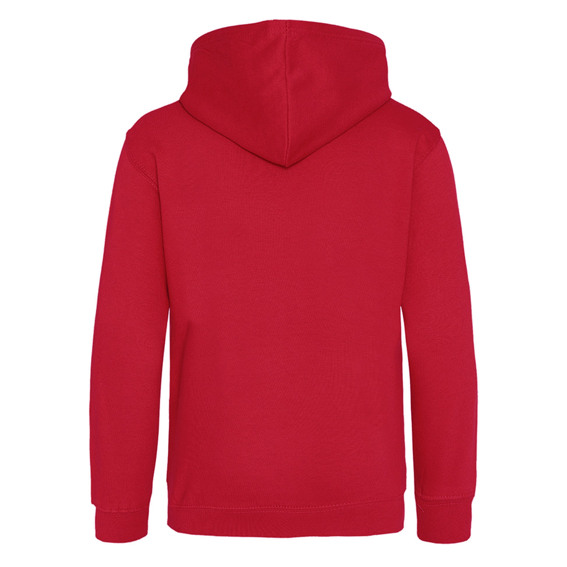Fire Red-Jet Black - Back - Awdis Mens Varsity Hooded Sweatshirt - Hoodie - Zoodie