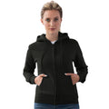 Jet Black - Back - Awdis Girlie Womens-Ladies Hooded Sweatshirt - Hoodie - Zoodie