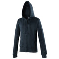 New French Navy - Front - Awdis Girlie Womens-Ladies Hooded Sweatshirt - Hoodie - Zoodie