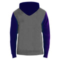 Charcoal Grey-Oxford Navy - Back - Awdis Mens Retro Zoodie - Hooded Sweatshirt - Hoodie
